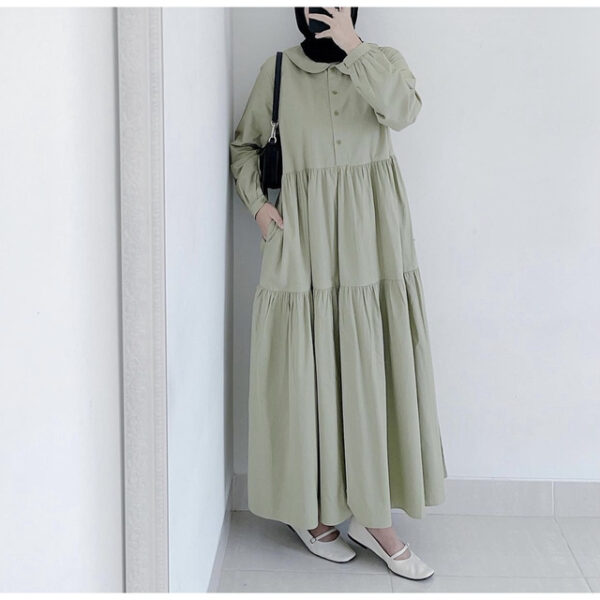 Gamis Luna Midi Dress Fashion Wanita