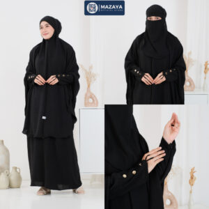Amira Abaya Gamis Syar'i Set Khimar Free Cadar Bandana Gamis Lebaran Umroh Pengajian