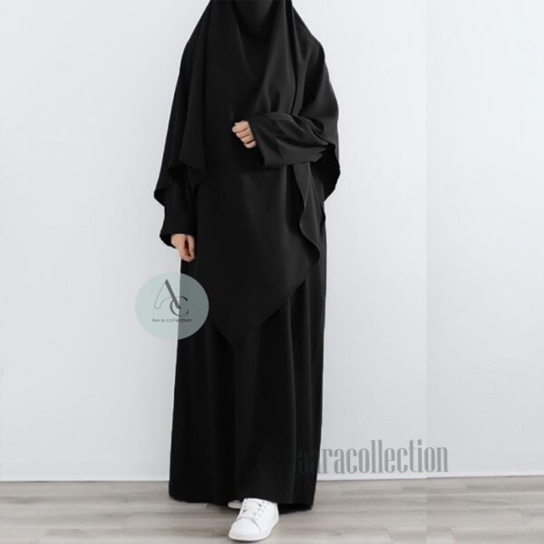 Dress Gamis Abaya Polos Wanita Umroh Terbaru Ukuran S M L Xl Xxl / Abaya Turki Polos Kajian Wanita Muslim Kekinian - Gambar 2