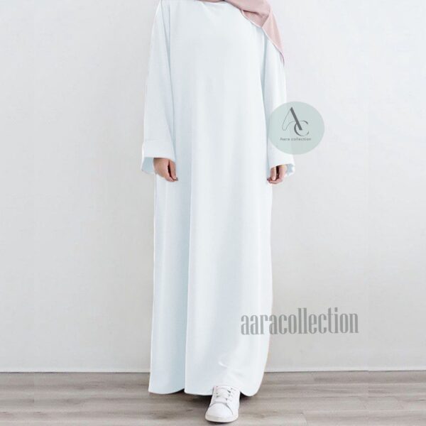 Dress Gamis Abaya Polos Wanita Umroh Terbaru Ukuran S M L Xl Xxl / Abaya Turki Polos Kajian Wanita Muslim Kekinian - Gambar 4