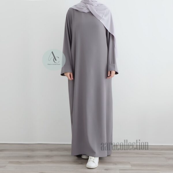 Dress Gamis Abaya Polos Wanita Umroh Terbaru Ukuran S M L Xl Xxl / Abaya Turki Polos Kajian Wanita Muslim Kekinian - Gambar 5