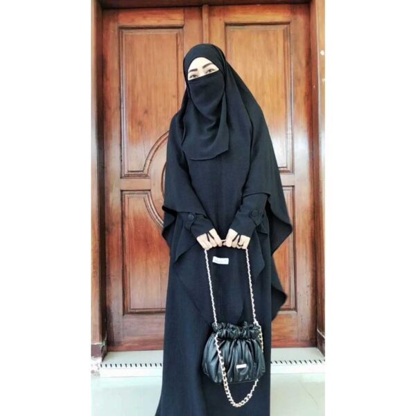 HAYUNA-YUNA GAMIS SET KERUDUNG JUMBO FREE CADAR TALI - Gambar 7