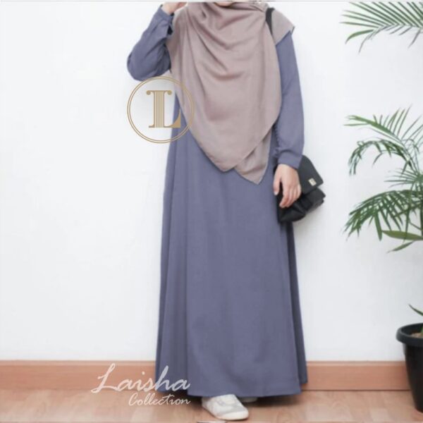 Gamis terbaru abaya lengan karet wanira muslimah wolfis premum ukuran S M L XL XXL - Gambar 8