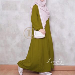 Gamis terbaru abaya lengan karet wanira muslimah wolfis premum ukuran S M L XL XXL