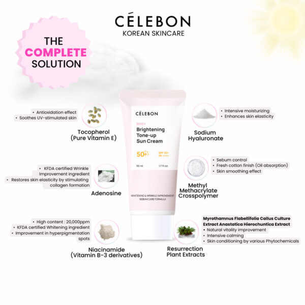 CELEBON Brightening Tone Up Sun Cream 50ml - Gambar 2