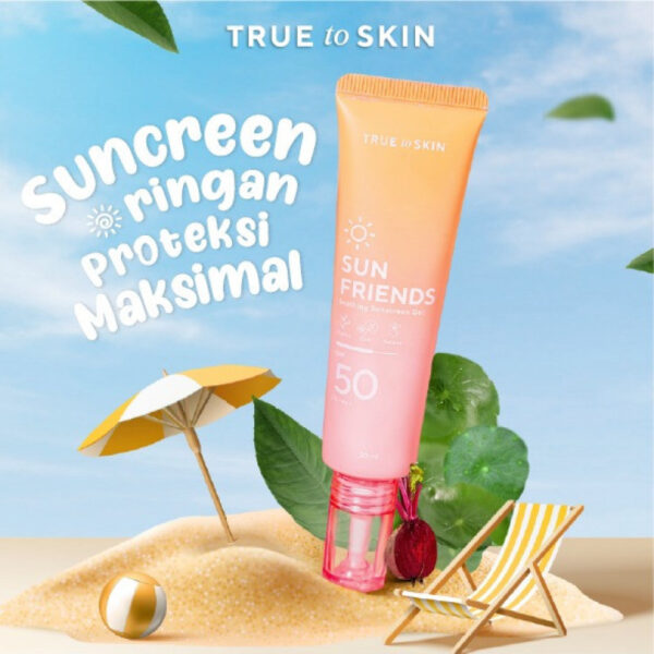 True To Skin Sunfriends Sunscreen Gel SPF50 PA++++ 30ml - Gambar 3