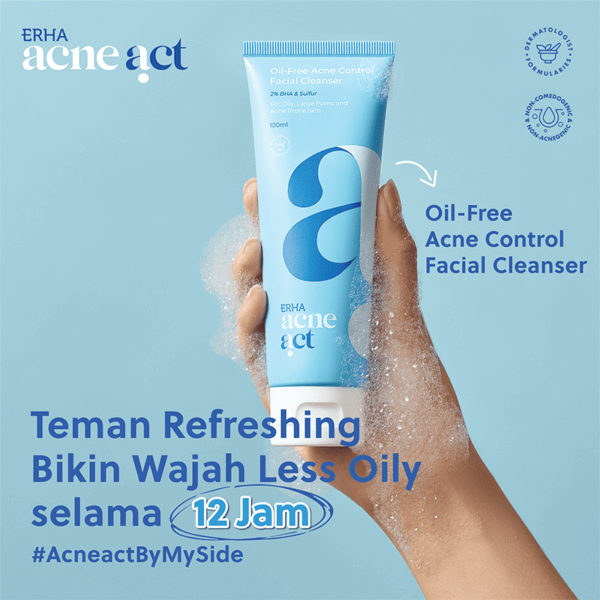 Erha Acneact Oil Free Acne Control Cleanser 100Ml - Gambar 4