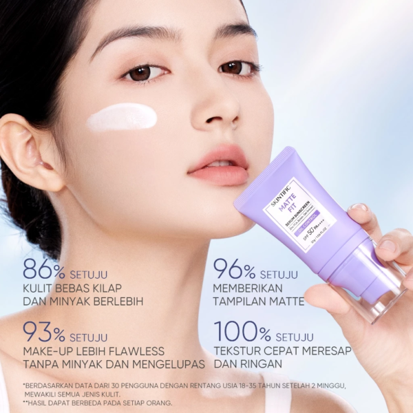 Skintific Matte Fit Serum Sunscreen SPF 50+ PA++++ 50Gr - Gambar 3