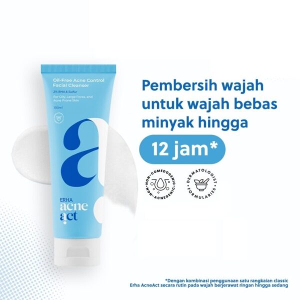 Erha Acneact Oil Free Acne Control Cleanser 100Ml - Gambar 3