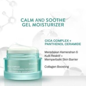 Wardah Cica Complex + Panthenol Ceramide Calm & Soothe Gel Moisturizer 30Gr