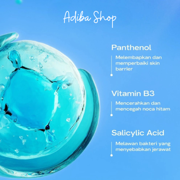 WARDAH UV Shield Acne Calming Sunscreen Moisturizer SPF 35 PA+++ untuk komedo, jerawat dan bekas jerawat, kulit berminyak, tekstur - Gambar 2